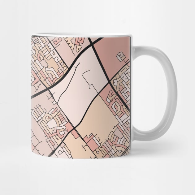 Laval Map Pattern in Soft Pink Pastels by PatternMaps